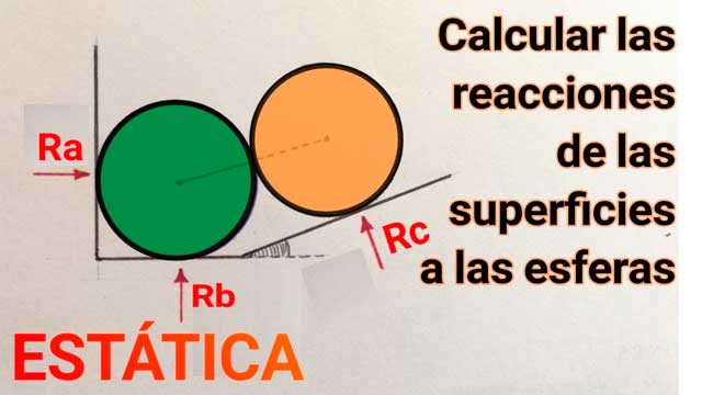 🔴 EJERCICIO RESUELTO de FÍSICA ESTÁTICA: con ESFERAS (REACCIONES y MOMENTOS EN LOS APOYOS)